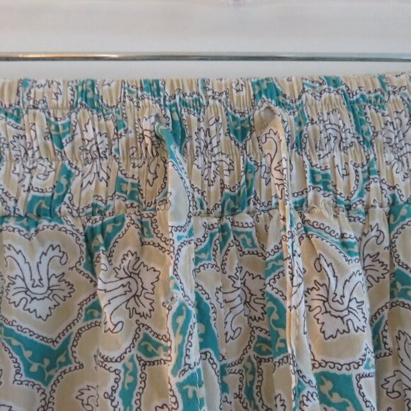 GILLIA HAWAII Floral Print Pull On Pants Festival Summer Boho Bohemian - Size M - Picture 5 of 14